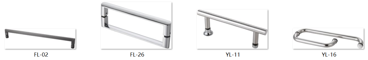 SS304 Frameless Sliding Shower Door Hardware Fittings