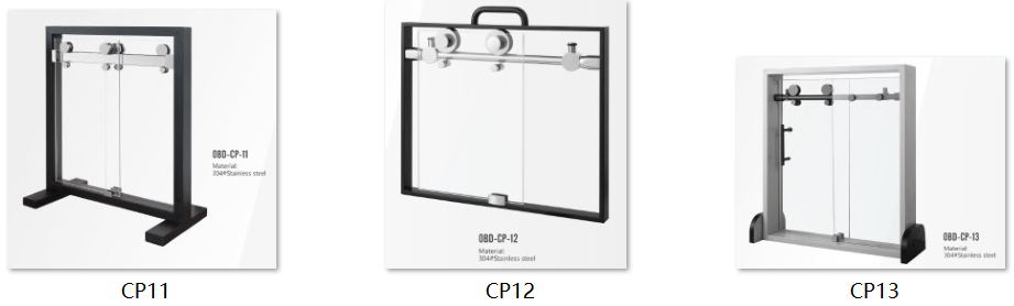 SS304 Frameless Sliding Shower Door Hardware Fittings