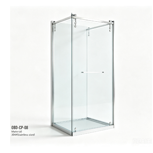 L-Shaped Sliding Shower Door Hardware System