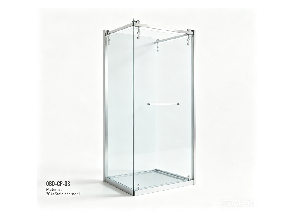 L-Shaped Sliding Shower Door Hardware System