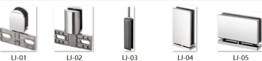 L-Shaped Sliding Shower Door Hardware System