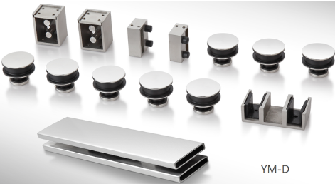 SS304 Frameless Sliding Shower Door Hardware Fittings